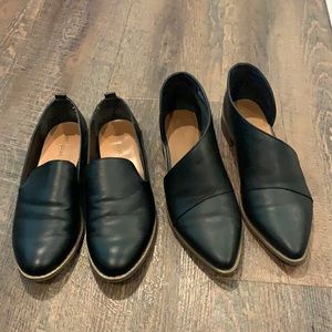 2 for 1 - Black closed toe dress shoes, size 7.5 & 8